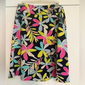 Floral Multicolor Women's A-line Yoked Skirt